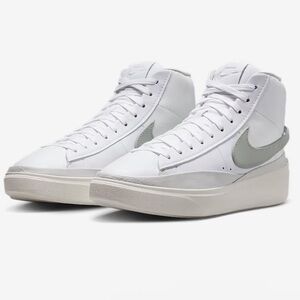 🆕 Nike Men's Blazer Phantom Mid Sneakers in White/Light Pumice